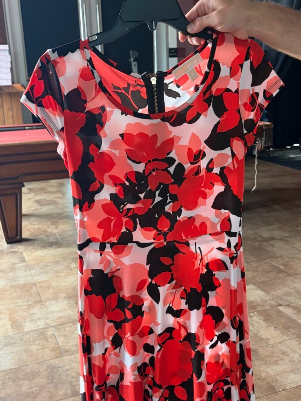 MICHAEL Michael Kors Red Floral Fit and Flare Dress XS